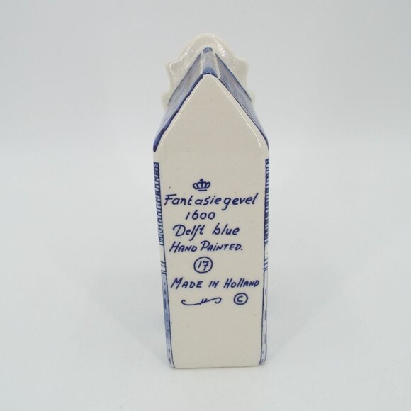 Delft Blue Canal House Hand Painted 17 Fantasie Gevel 1600 Made in Holland - Picture 5 of 8